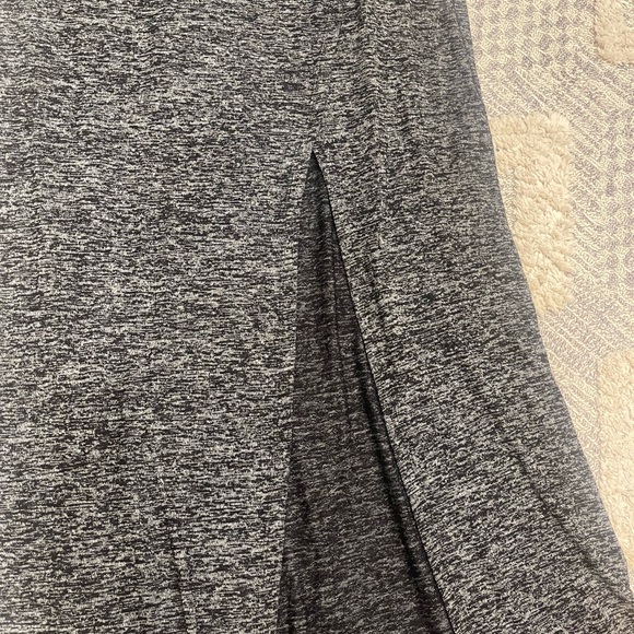 Maurices Heather Dark Gray Maxi Slit Fall Skirt Size 1X - Picture 2 of 5